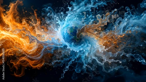 Elemental Motion Background With Blended Forces - Loop Animation