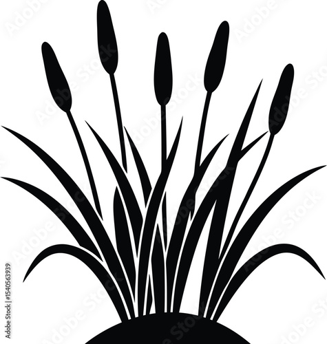Cattails Silhouette