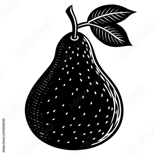 pear on white background