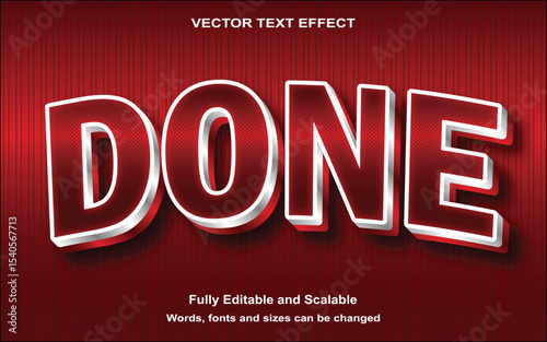 Done text effect fully editable.