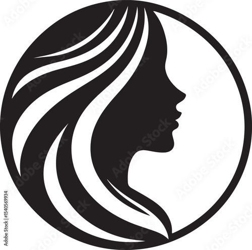 Minimalist Woman Profile Silhouette Inside Circle Frame

Modern Woman Head Silhouette – Elegant Beauty Vector

