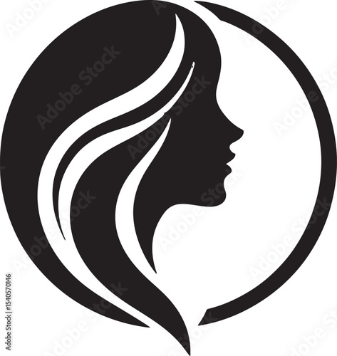 Minimalist Woman Profile Silhouette Inside Circle Frame

Modern Woman Head Silhouette – Elegant Beauty Vector

