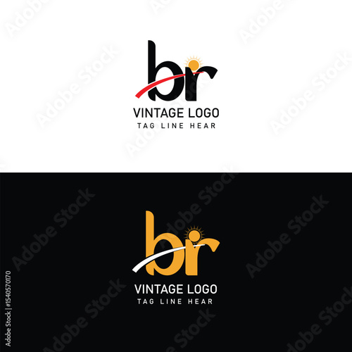 BR letter vector logo.BR letter vector logo