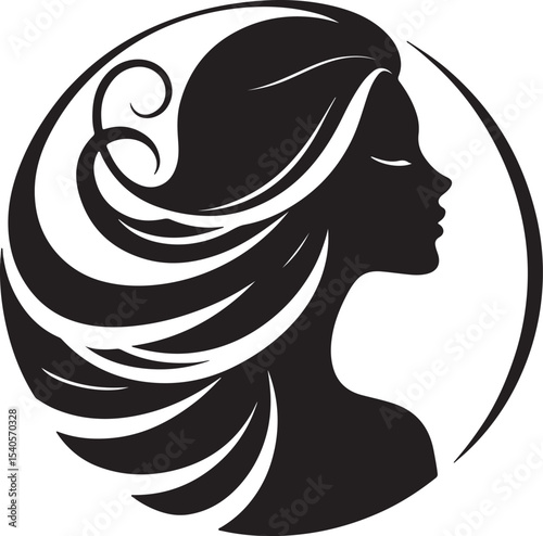 Minimalist Woman Profile Silhouette Inside Circle Frame

Modern Woman Head Silhouette – Elegant Beauty Vector

