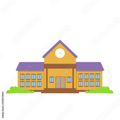 School building illustration