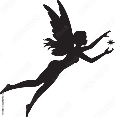 afro fairy, fairy silhouette, black fairy, natural hair fairy, afro hair, magic fairy, enchanted fairy, fantasy silhouette, whimsical fairy, fairy wings, dark skin fairy, cultural fairy, magical girl,