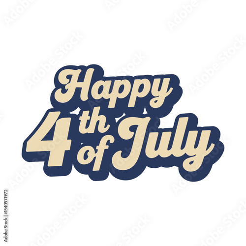 Happy 4th of July Lettering Style