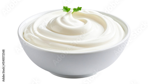 Cream bowl isolated on transparent background. Png