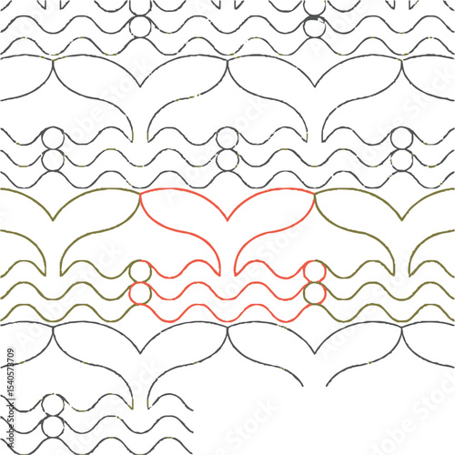 Fluke - Digital Longarm Quilting Design for Edge to Edge Pantograph