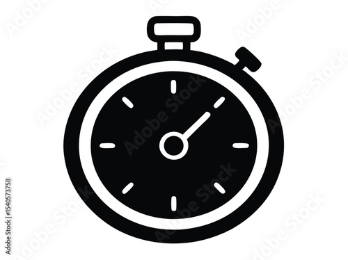 Stopwatch Icon Time Management, Efficiency, and Speed Measurement