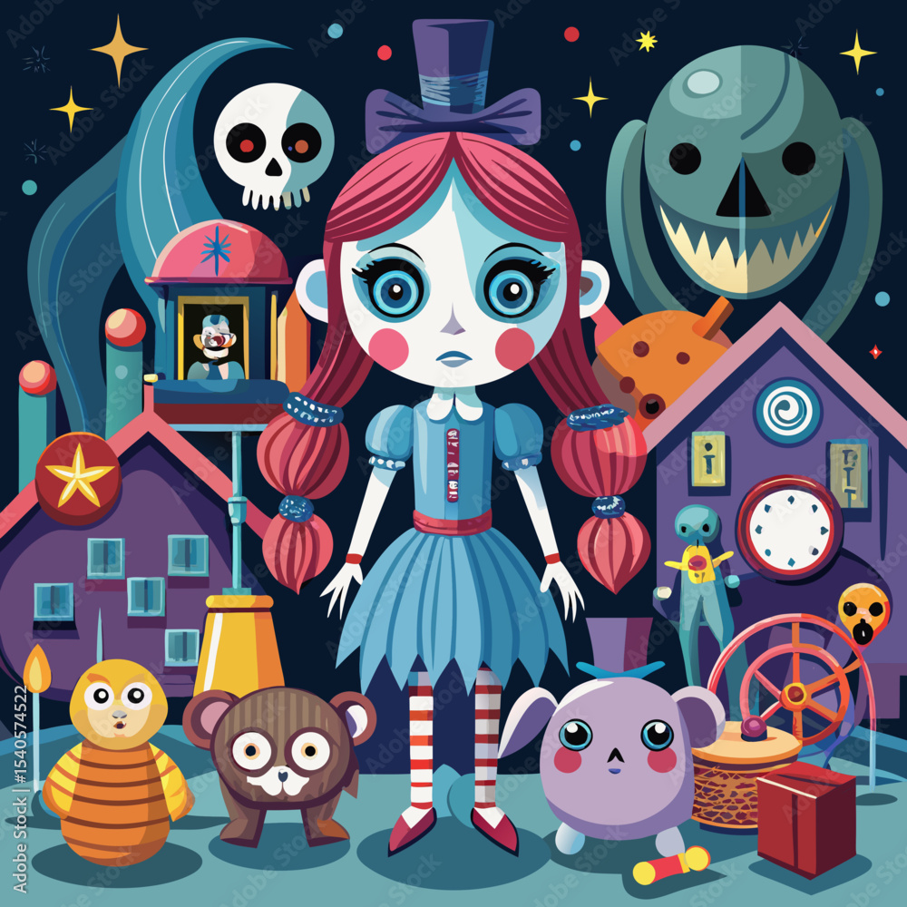 Obraz premium halloween seamless pattern