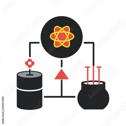 Gen Iv Nuclear Reactor Silhouette Illustration