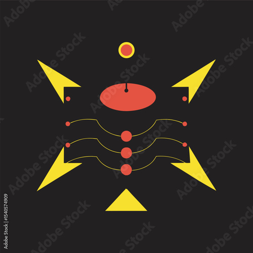 Quantum Material Circuit Concept Silhouette