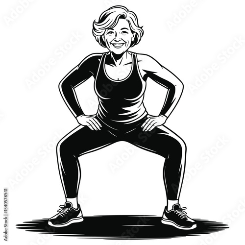 young woman doing fitness exercises