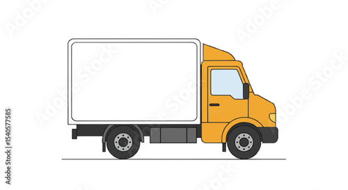 white truck isolated on white
