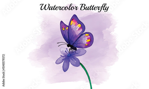 A beautiful butterfly gracefully rests on a vibrant pink and purple flower, a perfect illustration of spring's natural beauty
