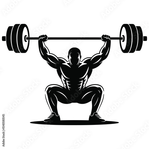 3d man lifting weights