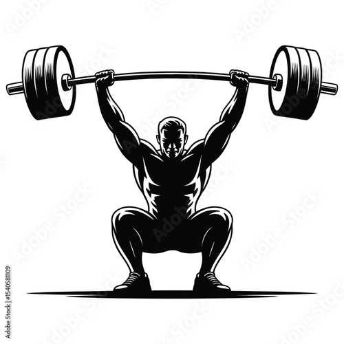 3d render of a man lifting weights