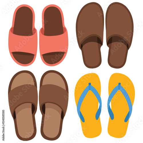flat slippers and cheese icon isolated vector illustration on white background