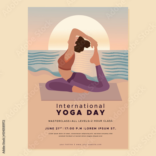 International Yoga Day Celebration Poster Design for Events and Promotions