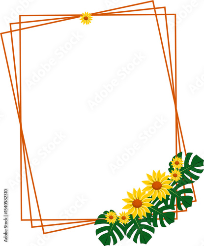 Summer Decorative Frame - Vector Border Design
