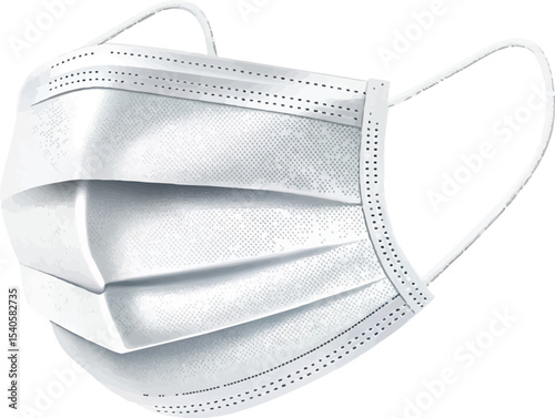 Protective face mask isolated over white