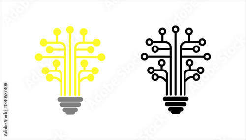 Light bulb icon set. isolated on white background
