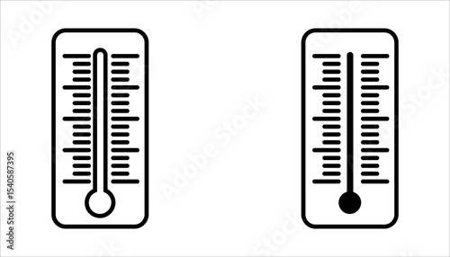 Temperature flat icon. Weather, hot and cold climate
