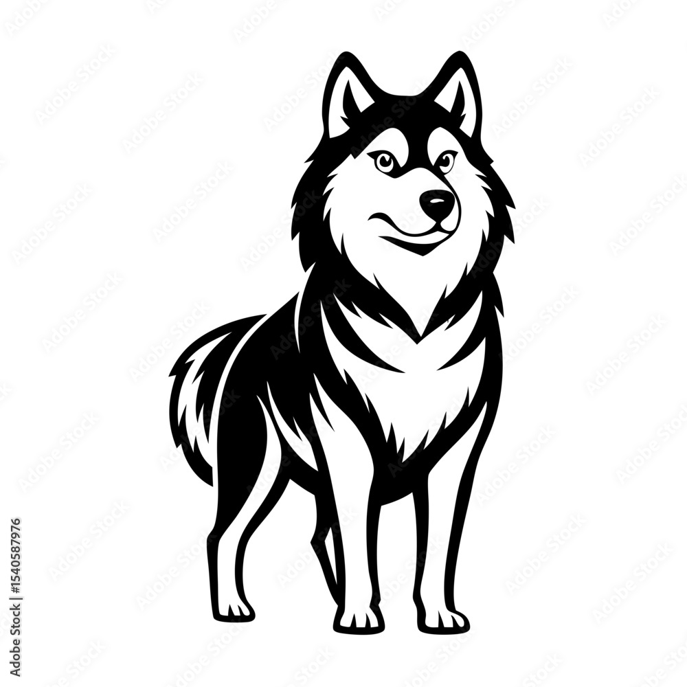 Naklejka premium vector illustration of a dog
