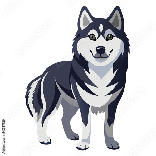 vector illustration of a dog