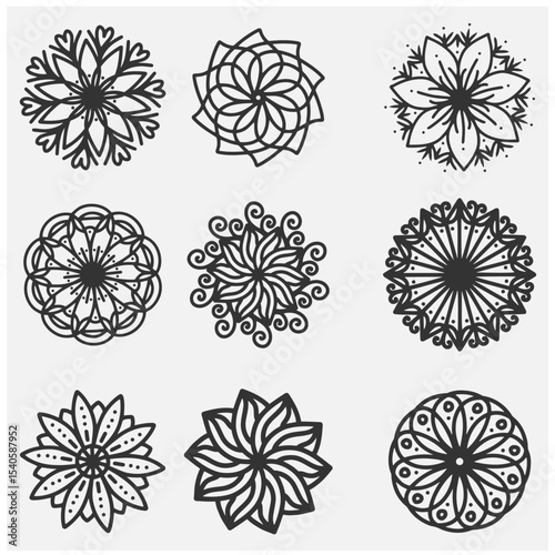 Flower Vector Set 31