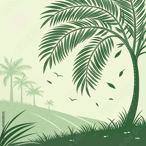 palm tree on a sunny day