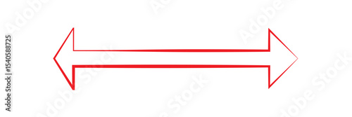Red arrow icon on white background. flat style. arrow icon for your web site design, logo, app, UI. Direction symbol. Arrow symbol . Vector illustration.