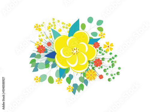 White background annual flowers like petunia, viola make a frame , realistic style , colorful