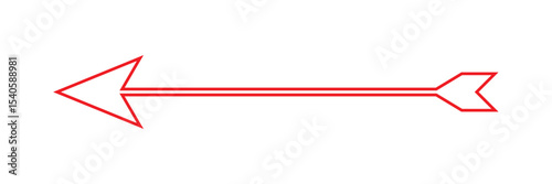 Red arrow icon on white background. flat style. arrow icon for your web site design, logo, app, UI. Direction symbol. Arrow symbol . Vector illustration.