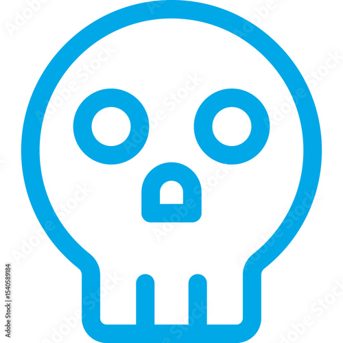 Skull single icon vector illustration