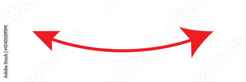 Red arrow icon on white background. flat style. arrow icon for your web site design, logo, app, UI. Direction symbol. Arrow symbol . Vector illustration.