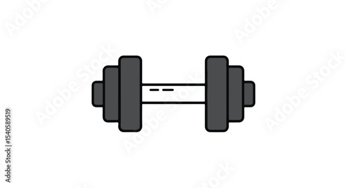 A simple image of a dumbbell that highlights fitness and strength.