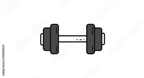 Dumbbell icon, simple design.
