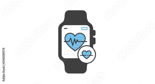 A smartwatch displaying a health monitoring interface.
