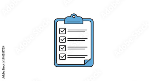 Checklist icon against a minimalist background.
