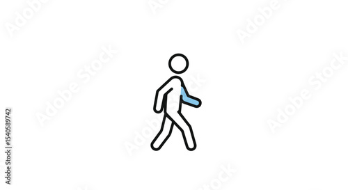Simple walking person icon.