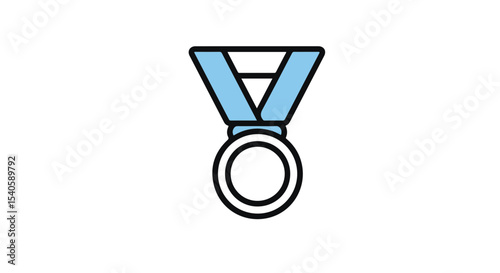 A simple medal representing achievement and honor. 