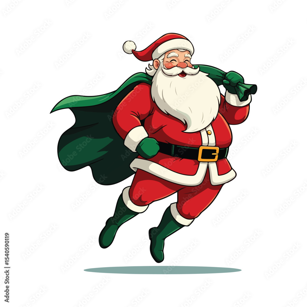 Merry Christmas card with santa claus illustartion Christmas theme with Santa