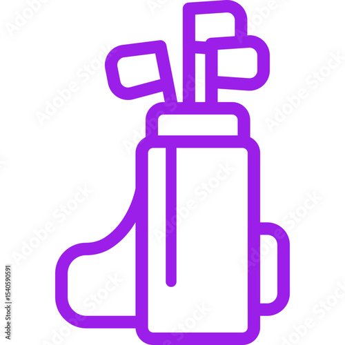 Golf bag single icon vector illustration