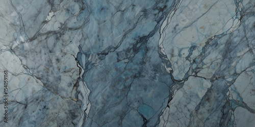 Beautiful abstract blue and white marble luxurious wall grunge background. Blue marble stone wall texture.	