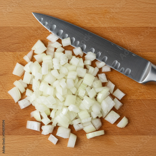 sliced onion on a chopping board