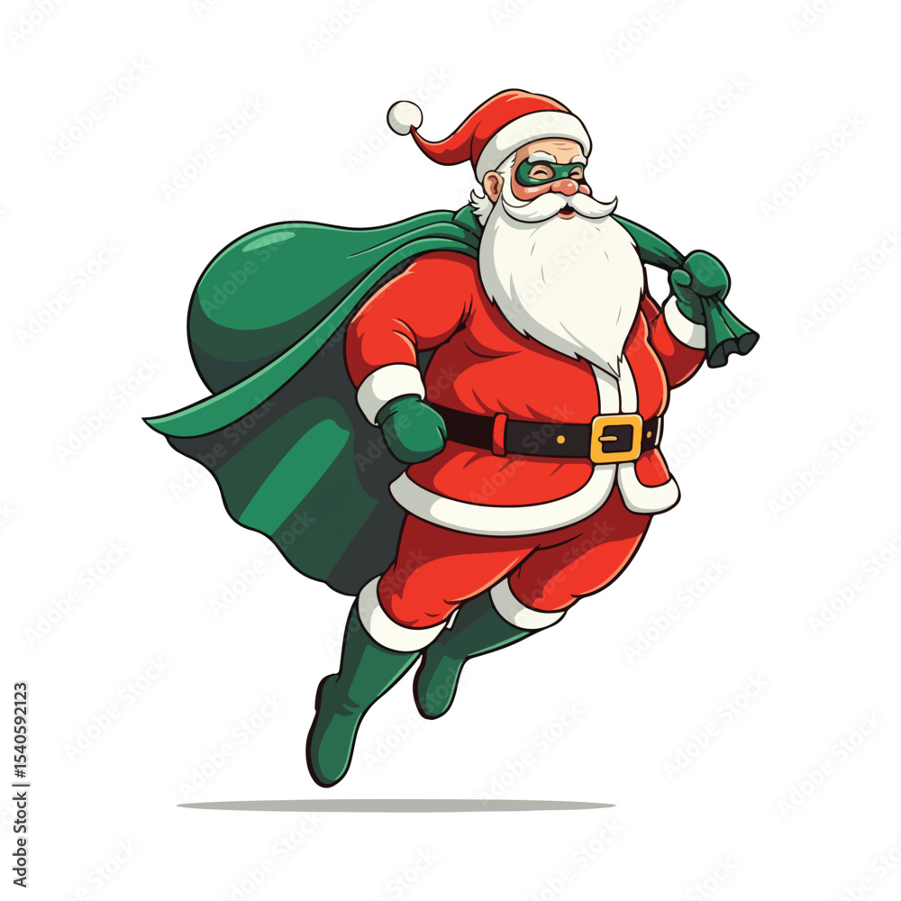 Merry Christmas card with santa claus illustartion Christmas theme with Santa