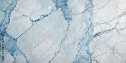 Beautiful abstract blue and white marble luxurious wall grunge background. Blue marble stone wall texture.	