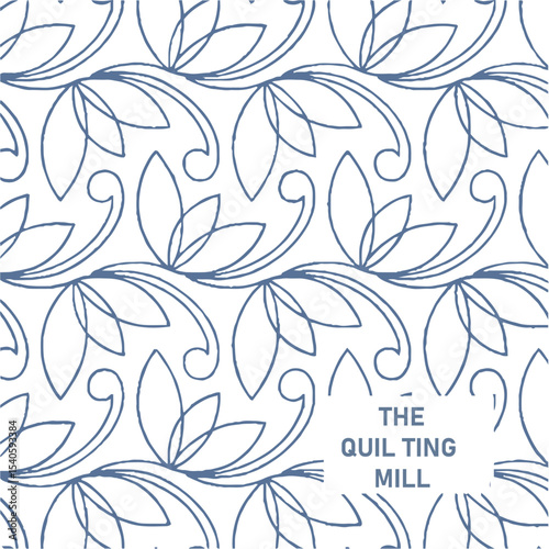 Fluke - Digital Longarm Quilting Design for Edge to Edge Pantograph